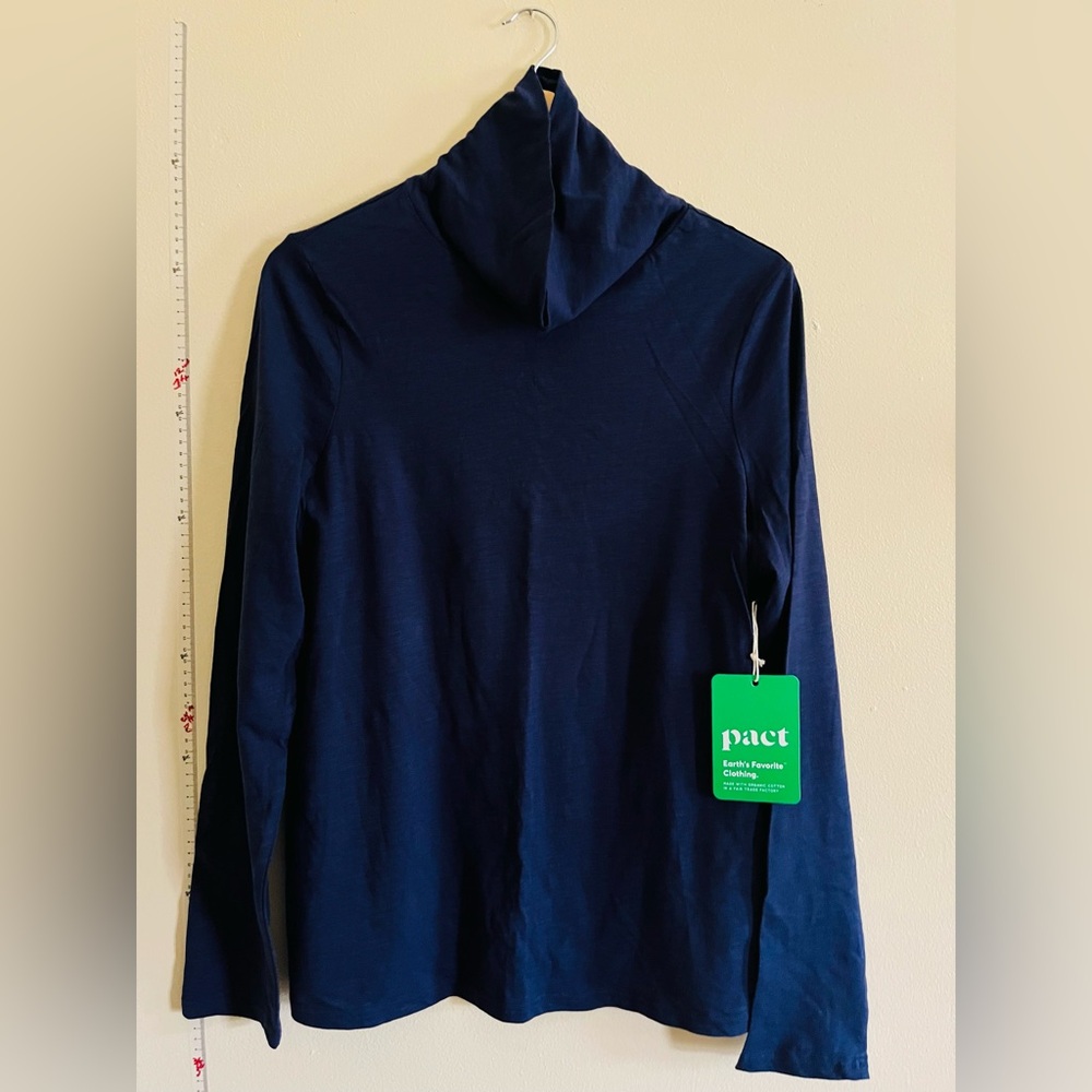 Pact Royal Blue Organic Cotton Turtleneck